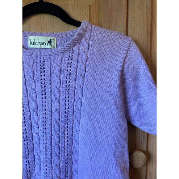 🧺Tulchan | Vintage Lavender 100% Cotton Sweater Tee | Small - Picture 5 of 5
